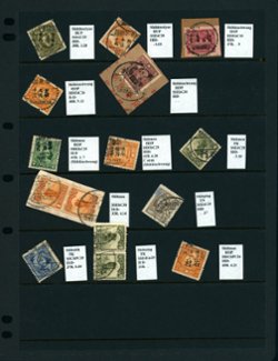 Cancellation Collection - Hupeh Province - Shaping to Sinchow on six pages (6 images)