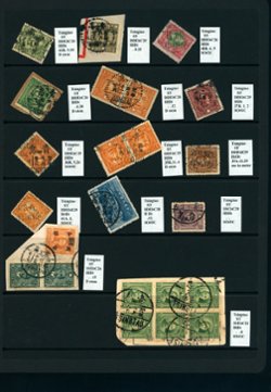 Cancellation Collection - Tsangkiachwang to Tsinkiang (various provinces) on six pages (6 images)