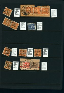 Cancellation Collection - Peking, Hopeh Province, on four pages (4 images)