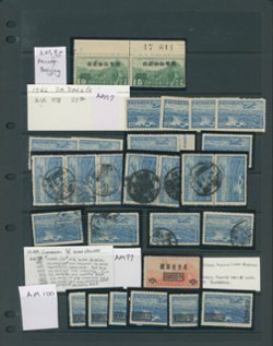 Airmail Collection on five pages (5 images, including a detailed list)