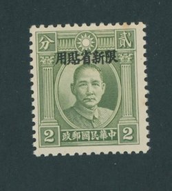 Sinkiang CSS SK106, two small toned spots on gum