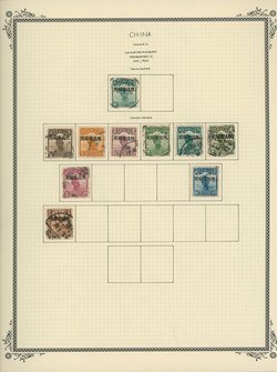 Yunnan on 2 pages, does not include the unissued brown 6c (2 images)