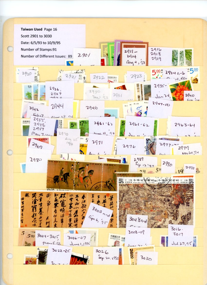 2830//3290, an accumulation of used stamps. Detailed list included. (6 images)