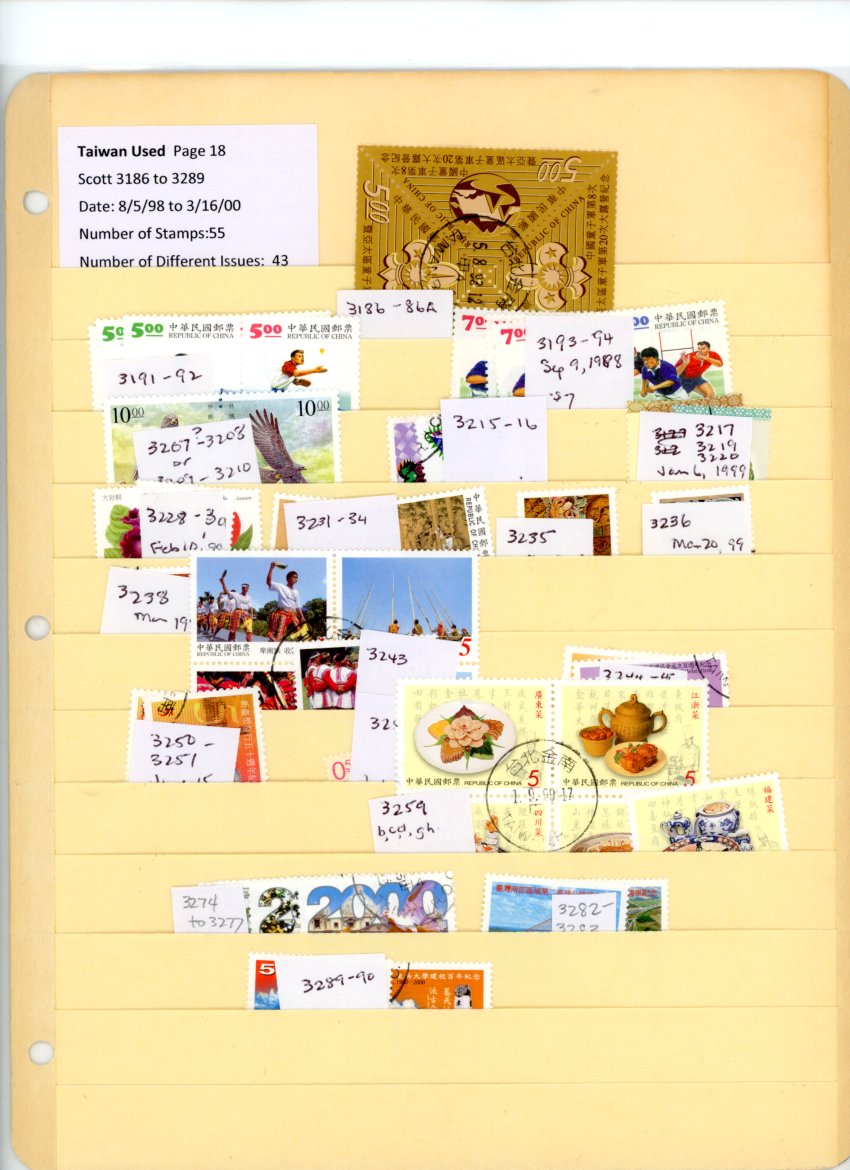 2830//3290, an accumulation of used stamps. Detailed list included. (6 images)