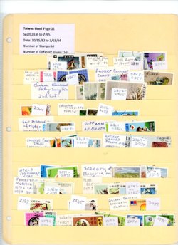 2336//2828, an accumulation of used stamps. Detailed list included. (6 images)