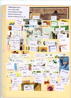 2336//2828, an accumulation of used stamps. Detailed list included. (6 images)