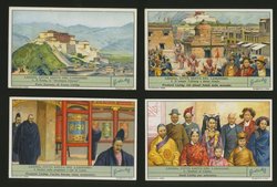 Tibet Trade Cards in set of four (2 images)
