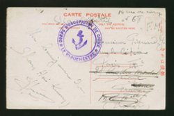 Military - 1936 Shanhaikwan Great Wall PPC with purple "French Occupation China" chop, to France via Siberia (2 images)