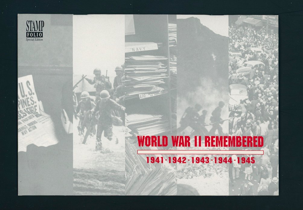 U.S. World War II Remembered folder with five (5) souvenir sheets (6 images)