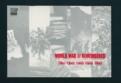 U.S. World War II Remembered folder with five (5) souvenir sheets (6 images)