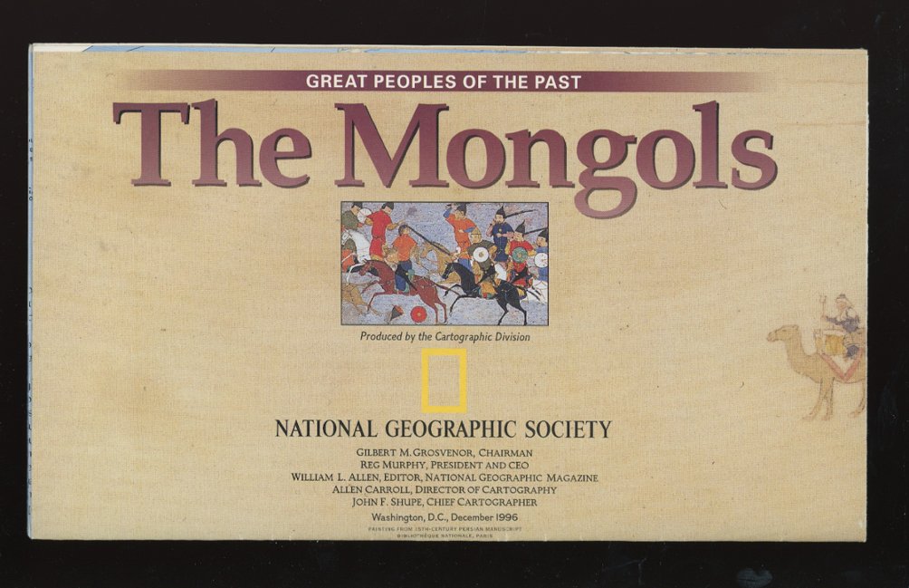 1980 "The Mongols" Map from the National Geographic Society