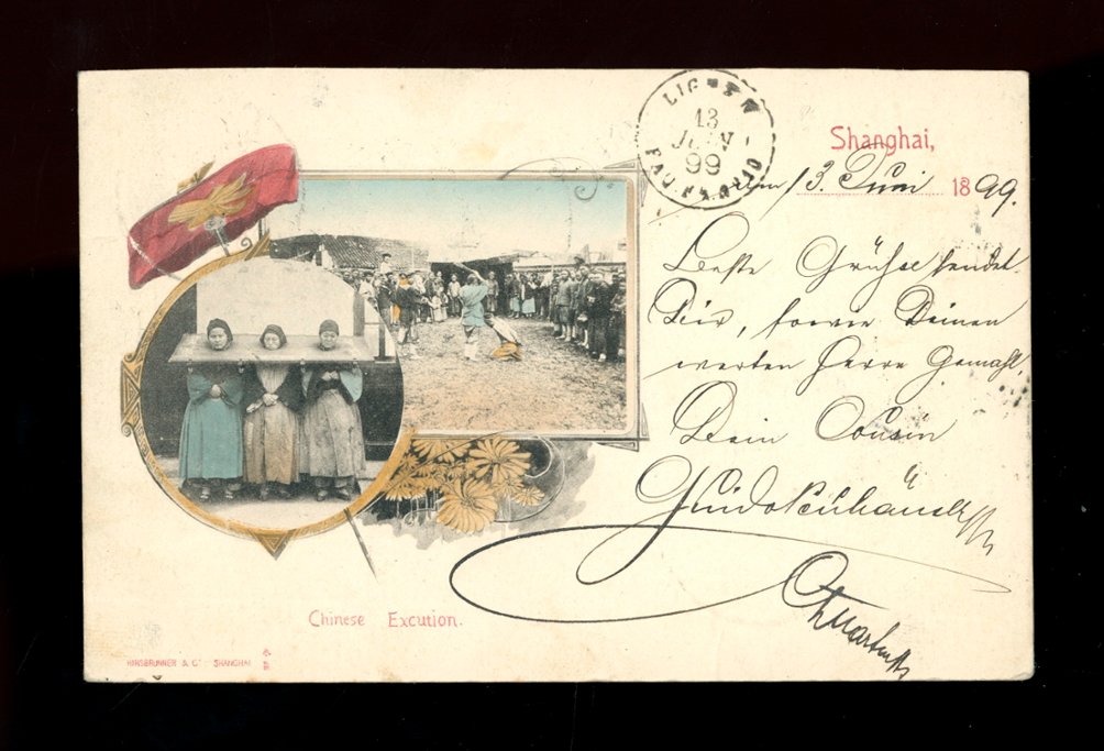 German Offices - 1899 Jan. 13 Shanghai German Post via Prague Czechoslovakia to Germany