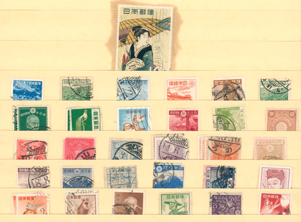 Japan - used group, shipped in a glassine