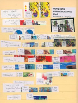 Commemoratives on stock sheet, used (3 images)