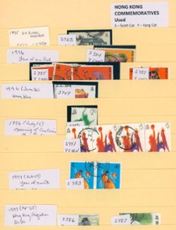 Commemoratives on stock sheet, used (3 images)