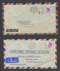 Two 1955 covers to USA
