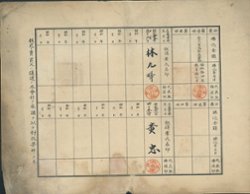 Japanese stamp on certificate (2 images)