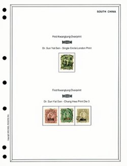 Kwangtung used collection on six pages, CSS catalog is over $700 (6 images)