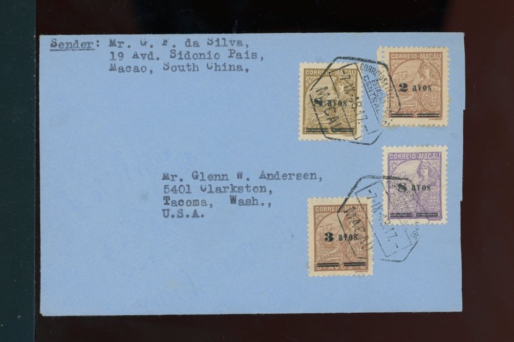 1948 cover with 307, 308, 314 and 315 to USA