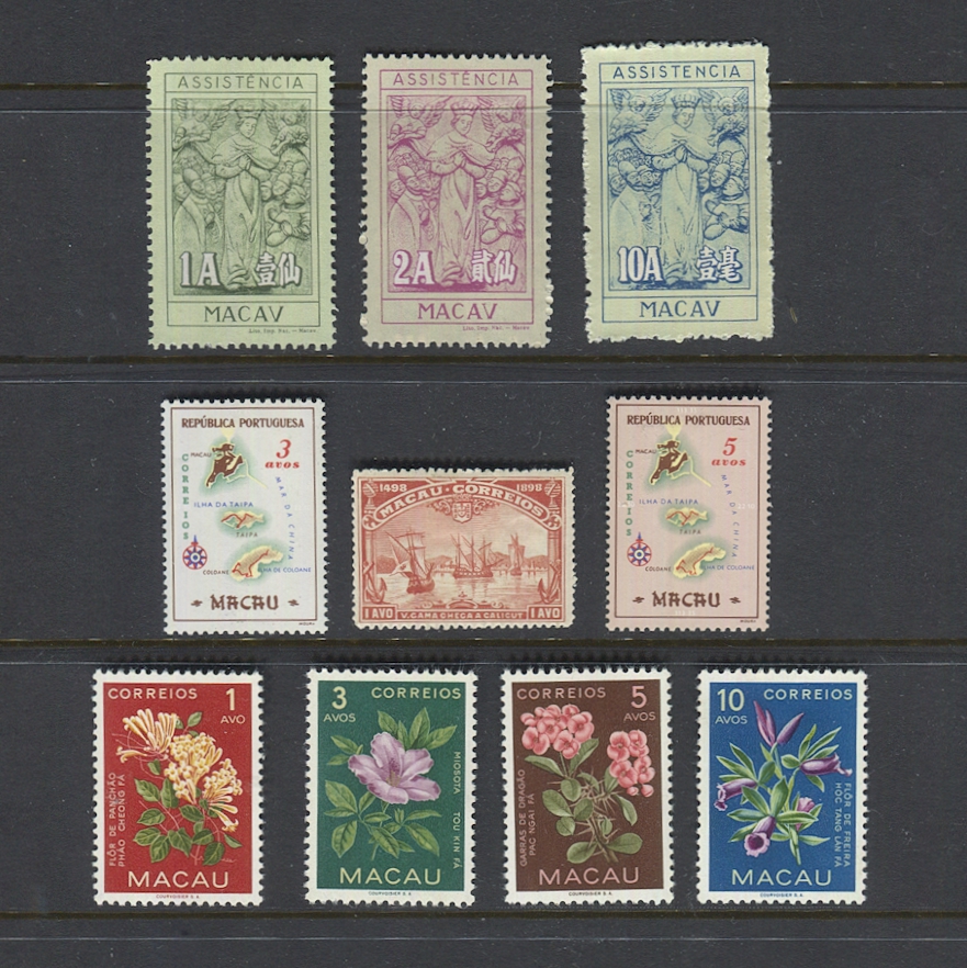 10 Macau stamps