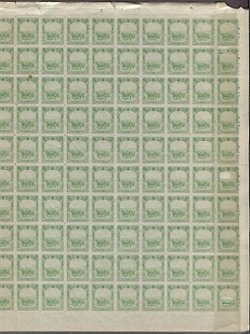 86 CSS MC83, April 1, 1937, in a complete sheet of 100, some minor damage in selvage, some light creases, it is too large for my scanner