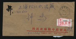 Postal Surcharge Labels - 1989 2 total 10c and second slip for registration 0495 (2 images)