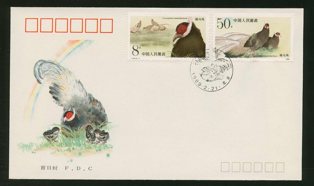 1989 Feb. 21 First Day Cover franked with Scott 2196-97 PRC T134