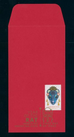 2020 Year of the Rat postcard