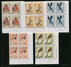 3175-79 the 2002 issued portion of PRC R31 in Printer's Imprint blocks of four