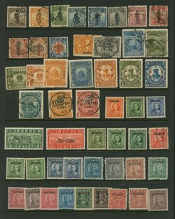 Sinkiang Province - Collection on two pages, condition varies (2 images)