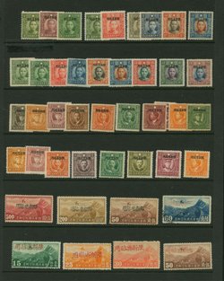 Sinkiang Province - Collection on two pages, condition varies (2 images)