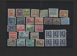 Taiwan Revenues, 43 Stamps from 1945 Japan occupation to 1967 issues, multiples, labels and several on pieces