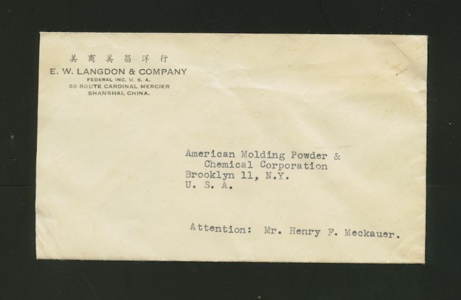 1948 Nov. 25 Shanghai $6,000,000 (22 day rate) surface to USA (2 images)