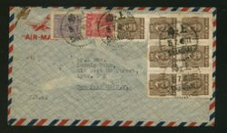 1946 July 15 Shanghai $790 airmail to USA, scarce use of $20 Scott 636 on international cover (2 images)