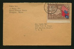 1940 Jan. 27 Shanghai 50c surface to USA, addressed to Henry Nyi a prominent Chinese philatelist, flap is missing