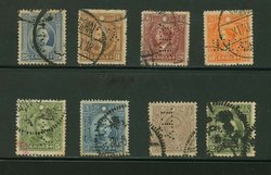 Perfin - group of 8 "YTT" perfins