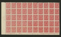 592 variety CSS 973a interrupted comb perf. 12 1/2 in LL pane of 50