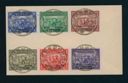 CSS 923-28 complete on cover with Chunking First Day Cancels, minor creasing