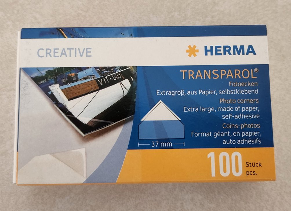 Herma 37mm corner mounts (unopened box of 100) usual price $13.50